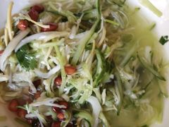 凉拌苦菊花生米-添福来墨鱼饺子 · 海鲜东北菜(大连星海·黄浦路店)