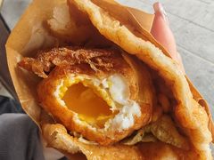 -小红车炸蛋葱油饼