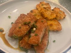 煎酿尖椒拼煎墨鱼饼-六婶西关小厨(光塔路店)