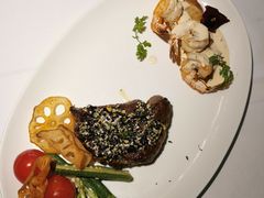肋眼牛排紫菜海苔拼泰国虎虾-燃扒房Steakhouse(皇庭店)