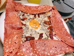 奶油培根鸡蛋荞麦可丽饼-salée