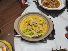 砂锅凤尾虾蔬汁豆腐-宗氏一喜砂锅·特色湖北菜(楚河汉街店)