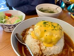 芝士牛肉汉堡咖喱饭-红小满休闲餐厅(十全街店)