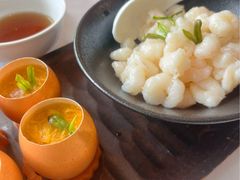 龙井虾仁配蟹粉蛋-杭州杭帮菜博物馆