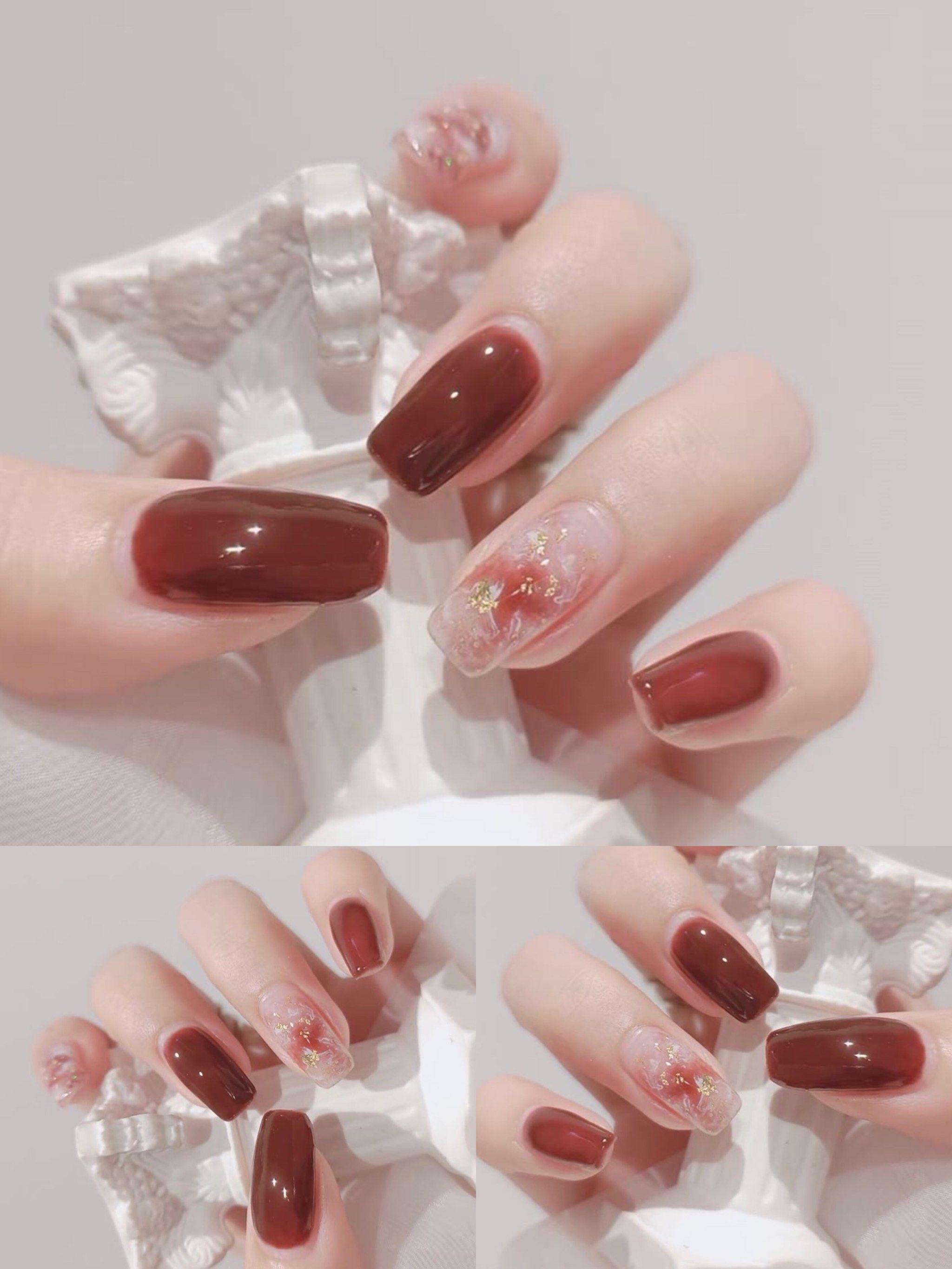 秋季新款显白显嫩气质高雅美甲241