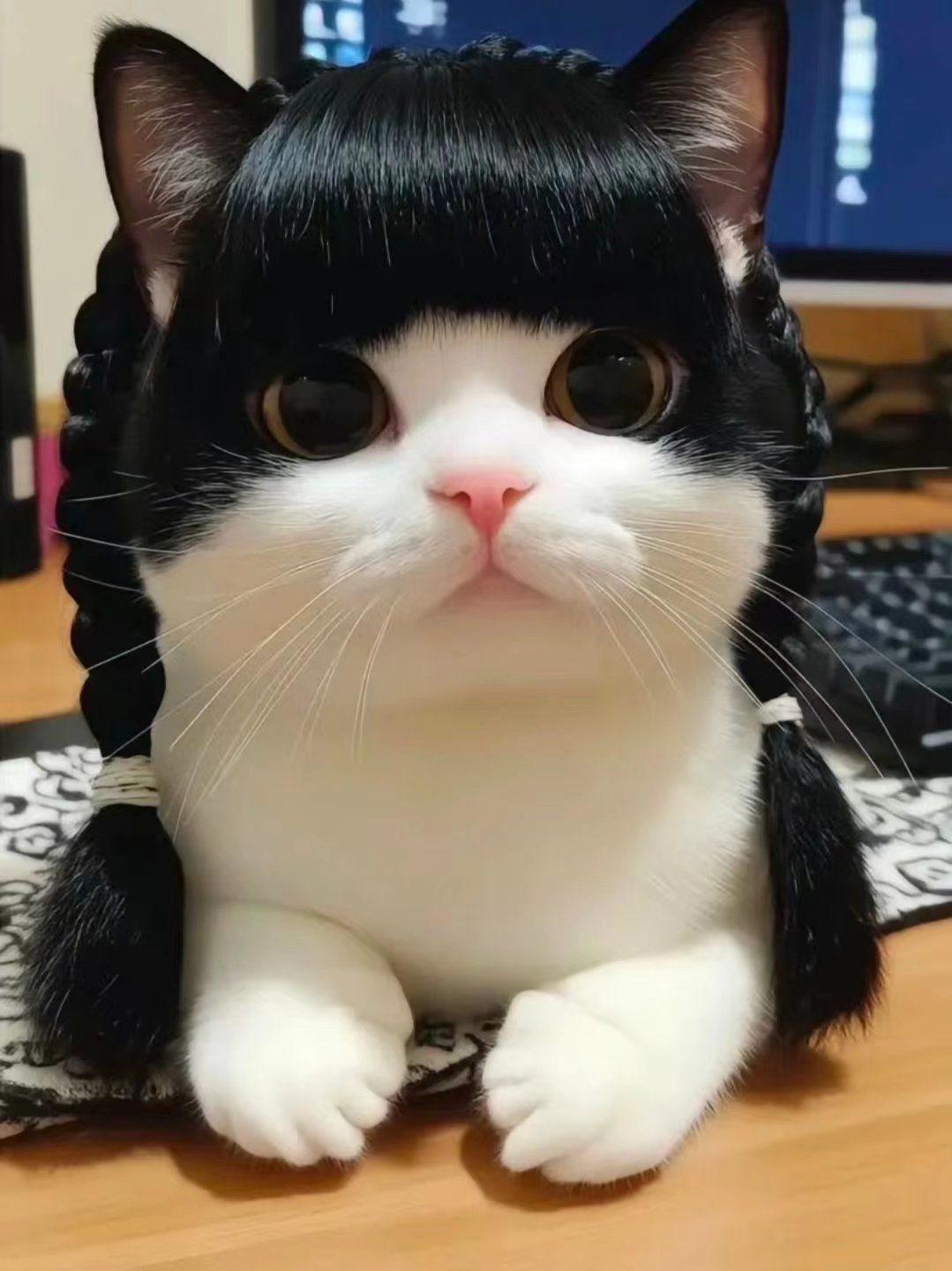 有辫子的小猫咪也太可爱了! 「艾灸康