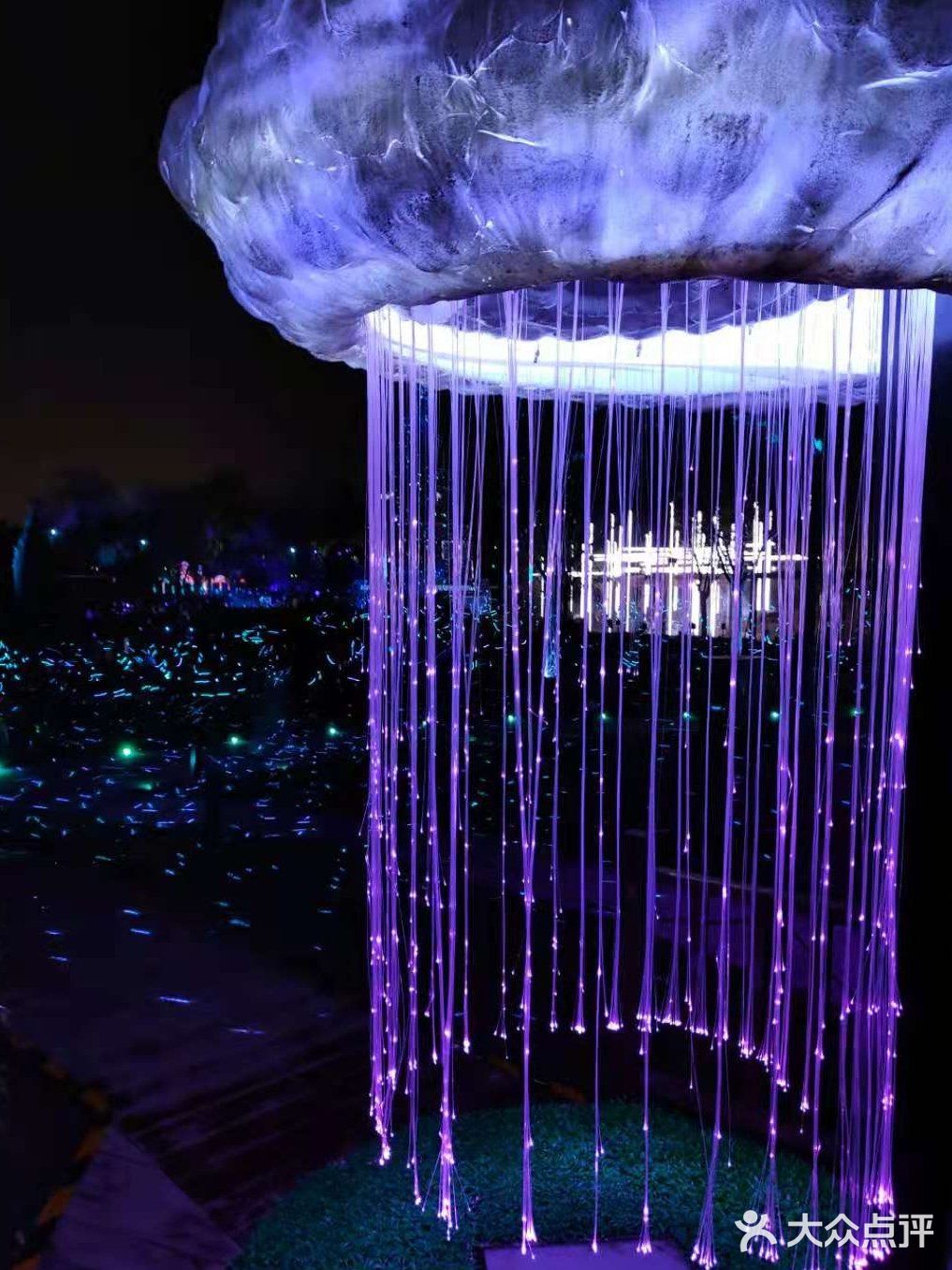 新奇有趣流光溢彩的玉渊潭夜景灯光秀