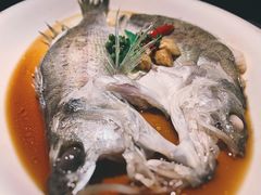 葱椒鲈鱼-绿茶餐厅(华联万柳店)