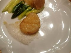 芦笋野菌煎元贝-上海苏宁宝丽嘉酒店·嘉府壹号中餐厅