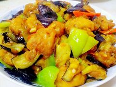 茄子煲-鸿渡渔庄·特色鸭咀鱼