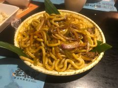 炒乌冬面-老表记广西宵夜螺蛳鸭脚煲(西大店)