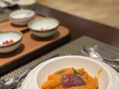 芝士番茄鱼面配利比亚火腿-上海兴国宾馆香樟园西餐厅