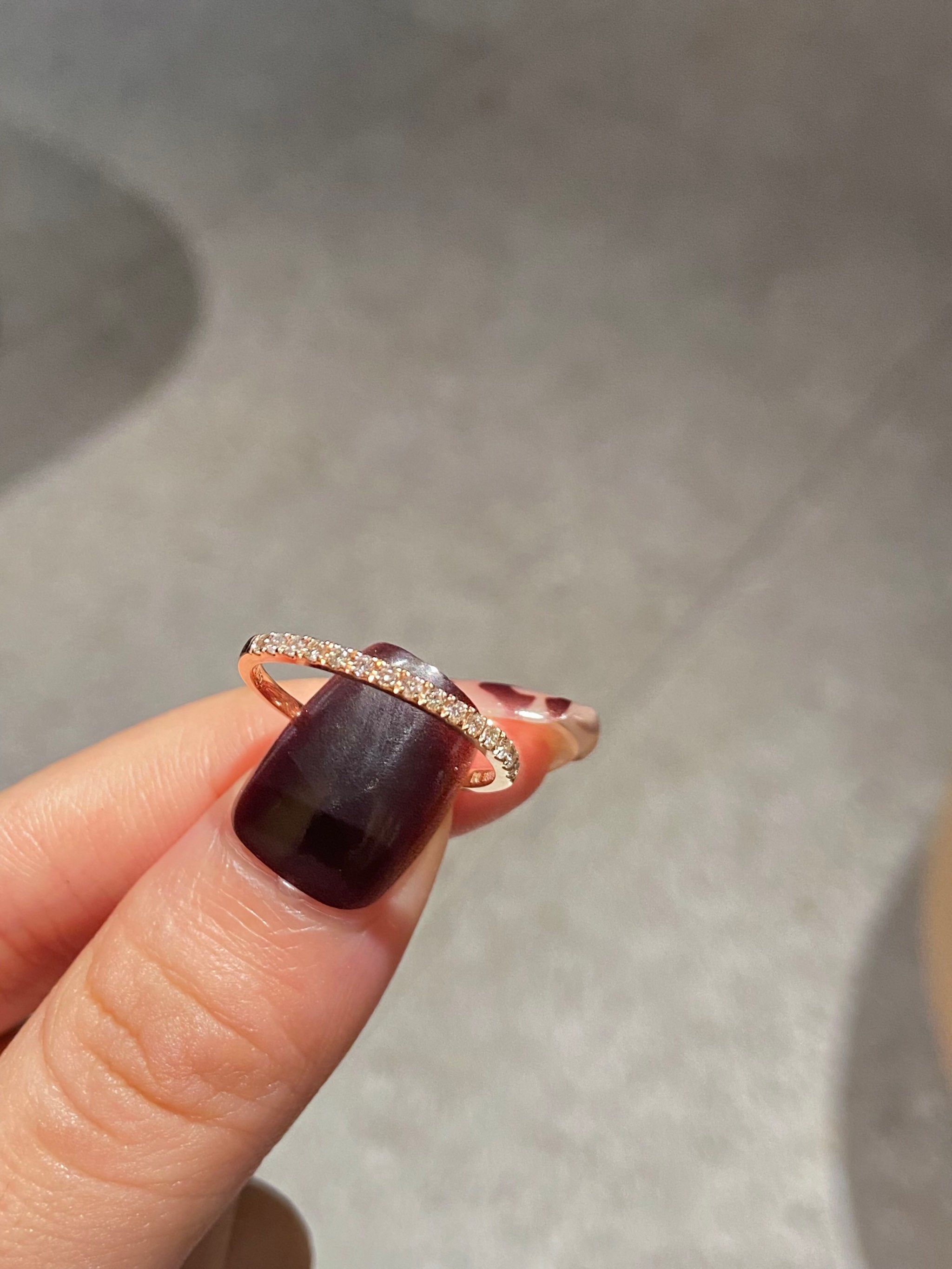 这款玫瑰金排戒叠戴也太美了吧!