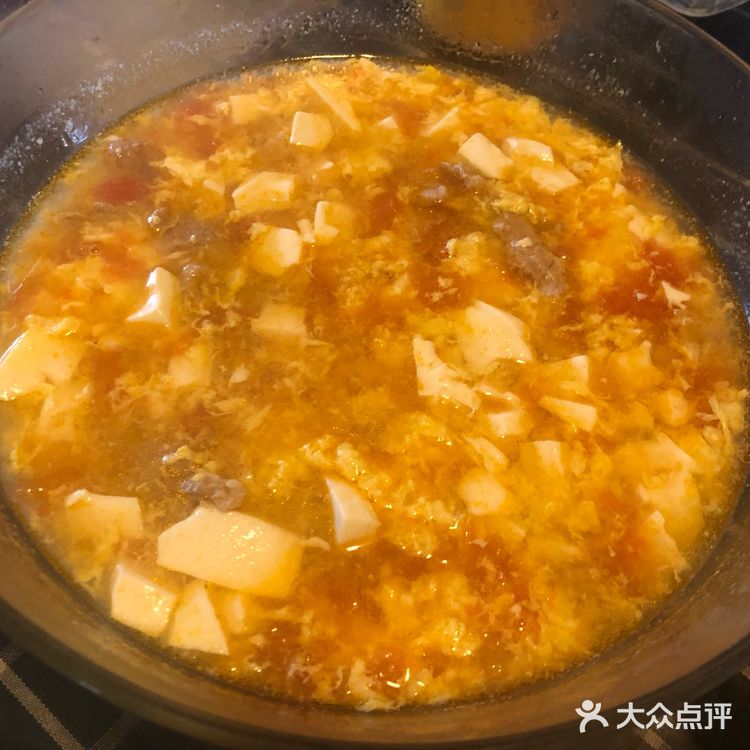 酸酸甜甜开胃又细滑入口的豆腐肉片汤