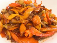 红椒花猪肉炒鲍片（例）-南景饭店(万家丽路店)