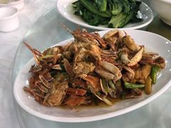 姜葱炒花蟹-红月湾海鲜饭店•沙滩海景(双月湾店)