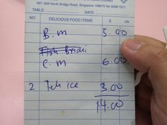 账单-新加坡Zam Zam餐馆