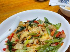 火腿炒农家豆腐皮-辣公子·千岛湖私房菜(滨江店)