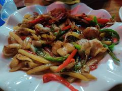 酸笋炒大肠-始兴县农家小院餐馆