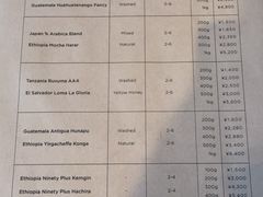 菜单-% Arabica(京都东山店)