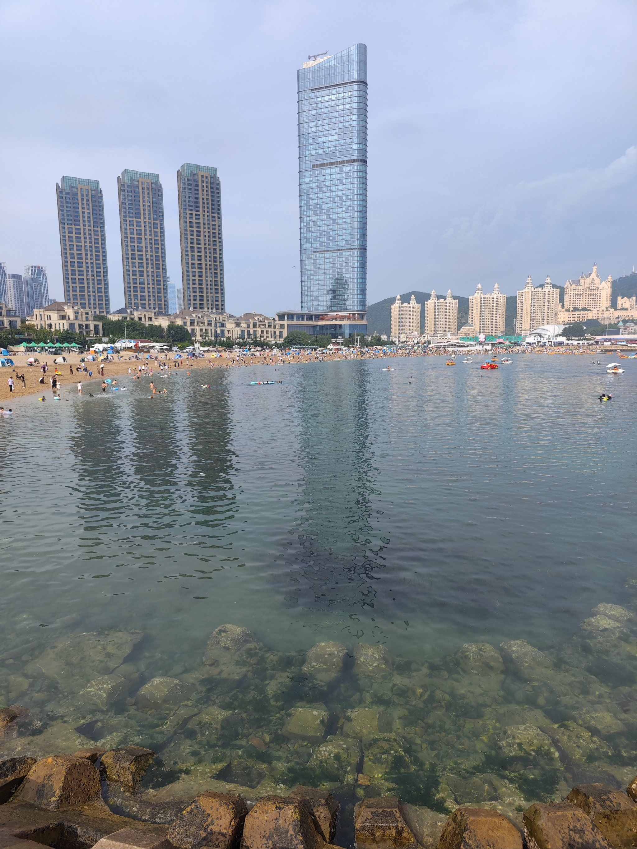 天热就要玩水98大连星海广场海边浴场游记