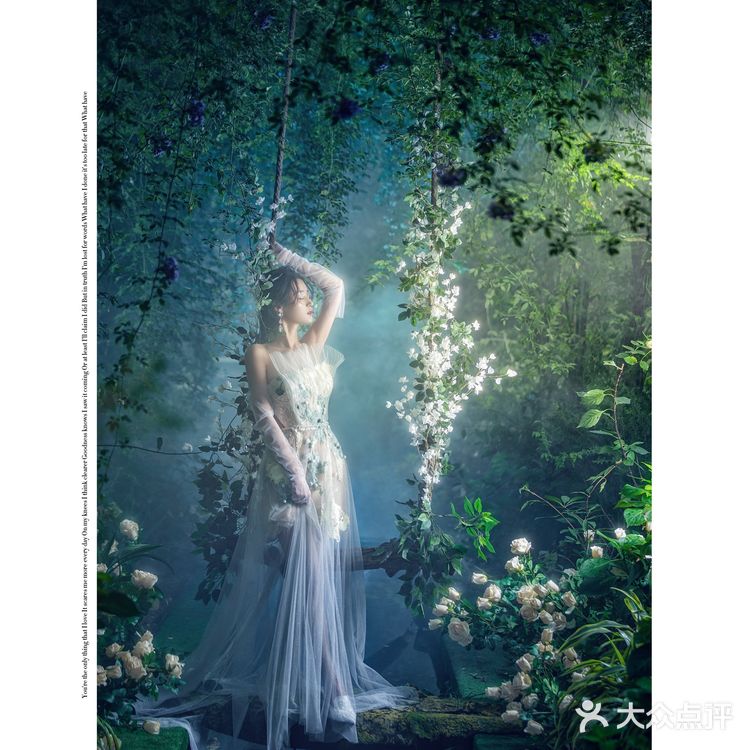 分享一组好朋友的莫奈花园婚纱照   茂密的室内花园