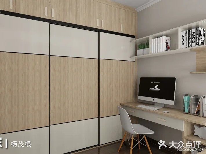 【装修设计】原木色系书房