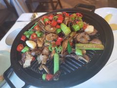 炙子干锅鹿茸菇-泓0871臻选云南菜·味庄