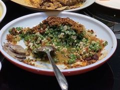 虾皮老虎菜拌卤水豆腐-味+新京宴·烤鸭·北京菜(创意谷店)