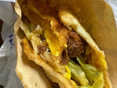 -小红车炸蛋葱油饼