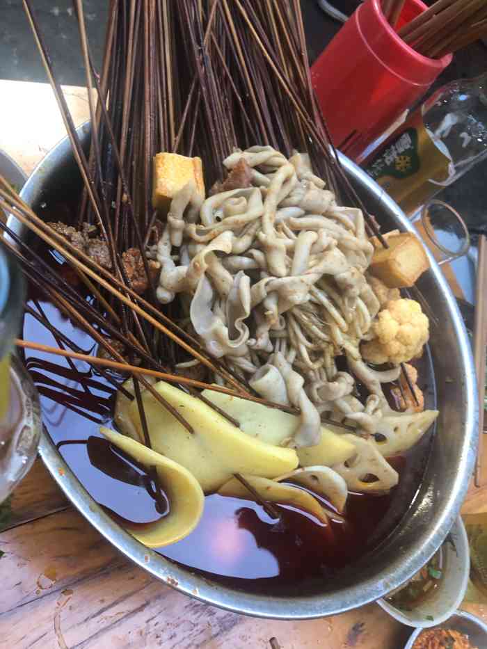 老瓦房冷锅串串(文殊院店)-"牛肉特别好,有嚼劲,花椒味道少有都好正.