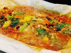 新品纸包鱼-庆峰龙虾烧烤(合肥一店)