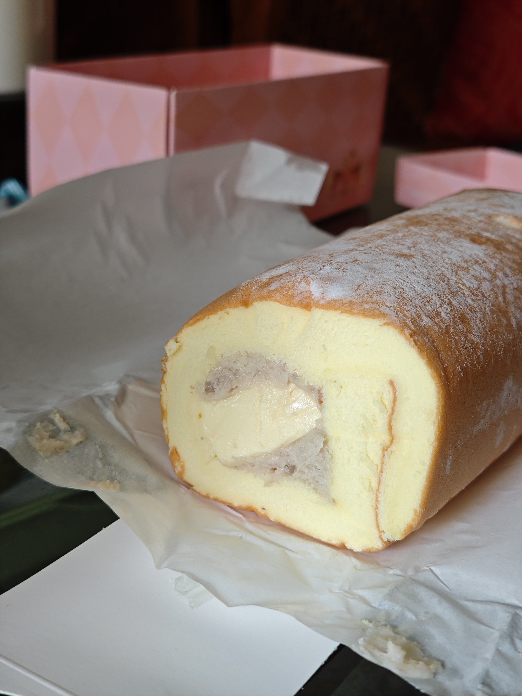 种草了很久的芋泥奶冻卷!