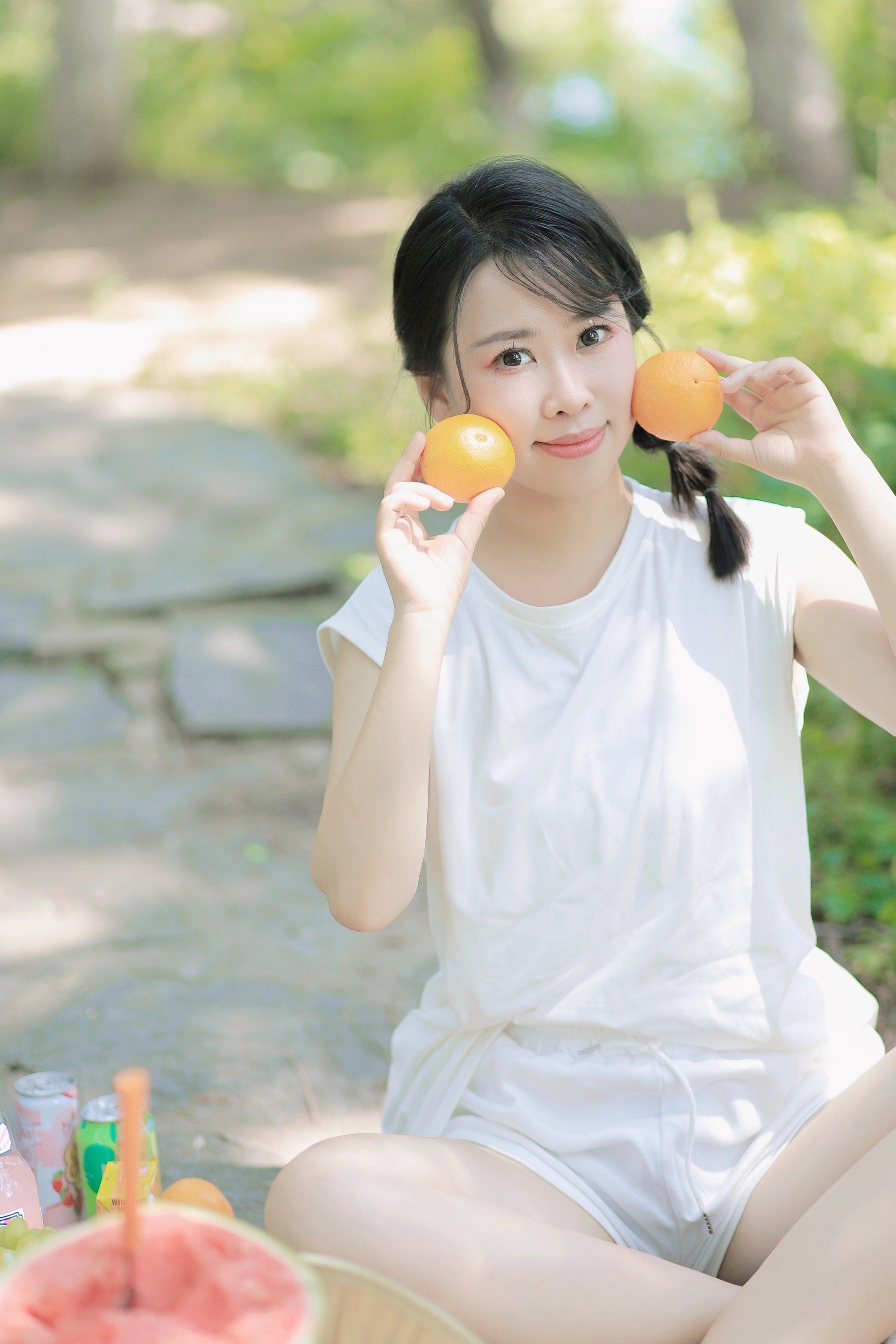 甜系女孩 #少女西瓜夏日写真 今年夏天