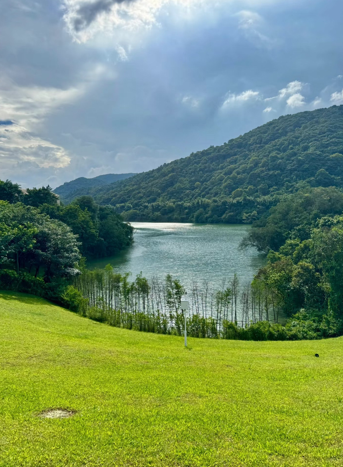 广州黄埔区水声水库 绿意盎然