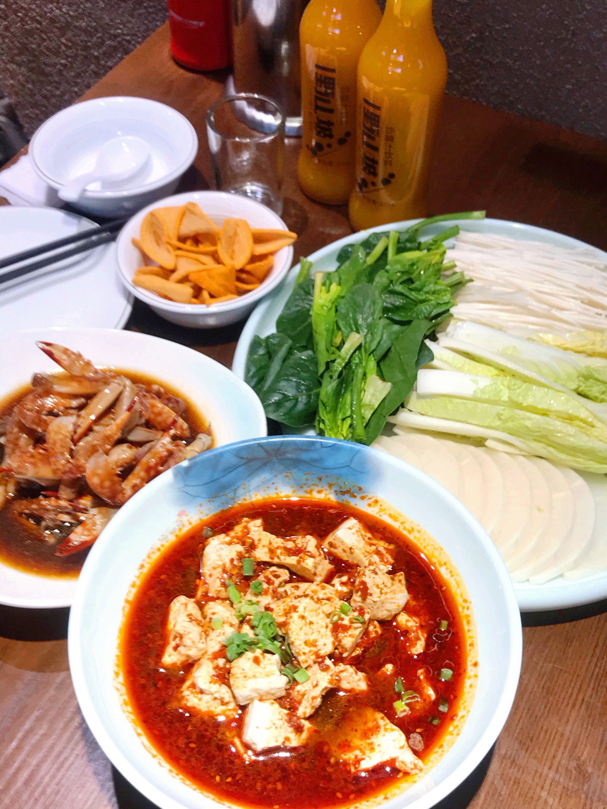 漠北人餐厅里的美食