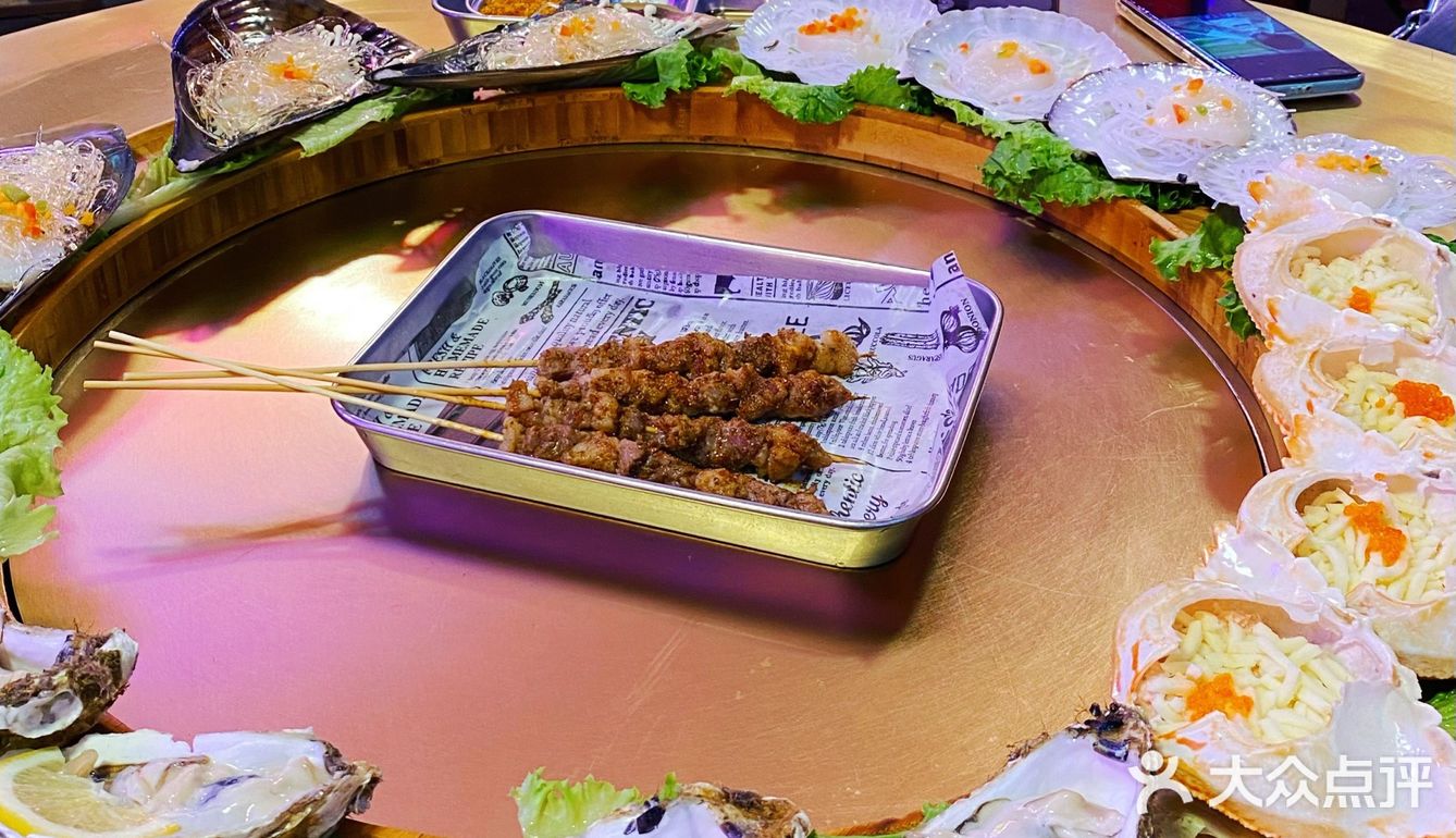 韩国街深夜大排档 360°环绕的海鲜呼啦圈🦐🦞🦀