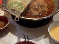 骨汤菌汤辣牛油锅底-九鼎轩脆毛肚火锅(三钢里店)