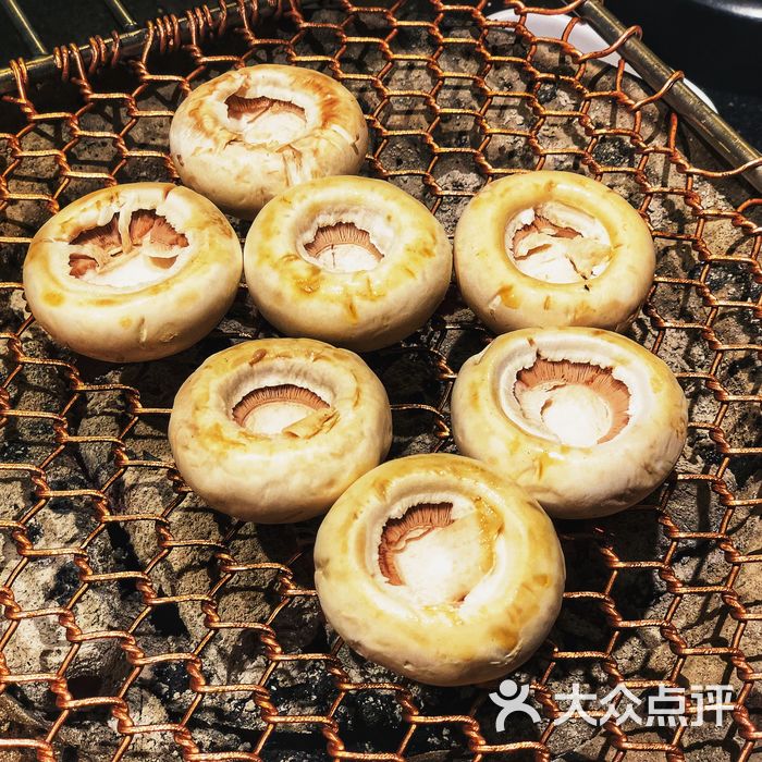 郁陵岛炭火烤肉烤口蘑图片-北京烧烤-大众点评网