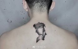 素描-黑旗纹身