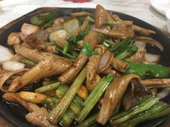 铁板鹅肠头-广宁炭炉鸡煲·富临门饭店