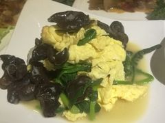 菠菜木耳炒鸡蛋-东方亚克西餐厅(西康路店)