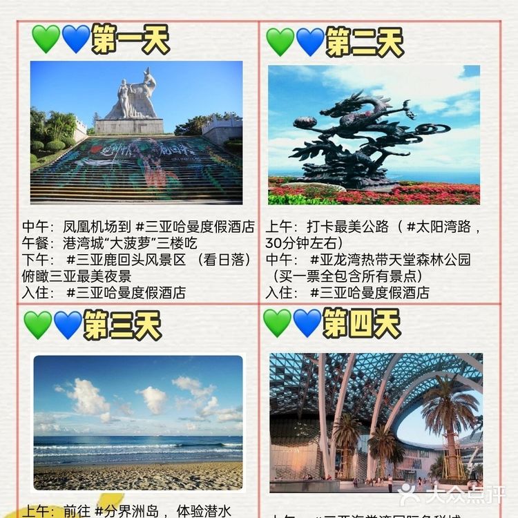 三亚旅游攻略：美食➕ 景点，怎么安排行程❓
