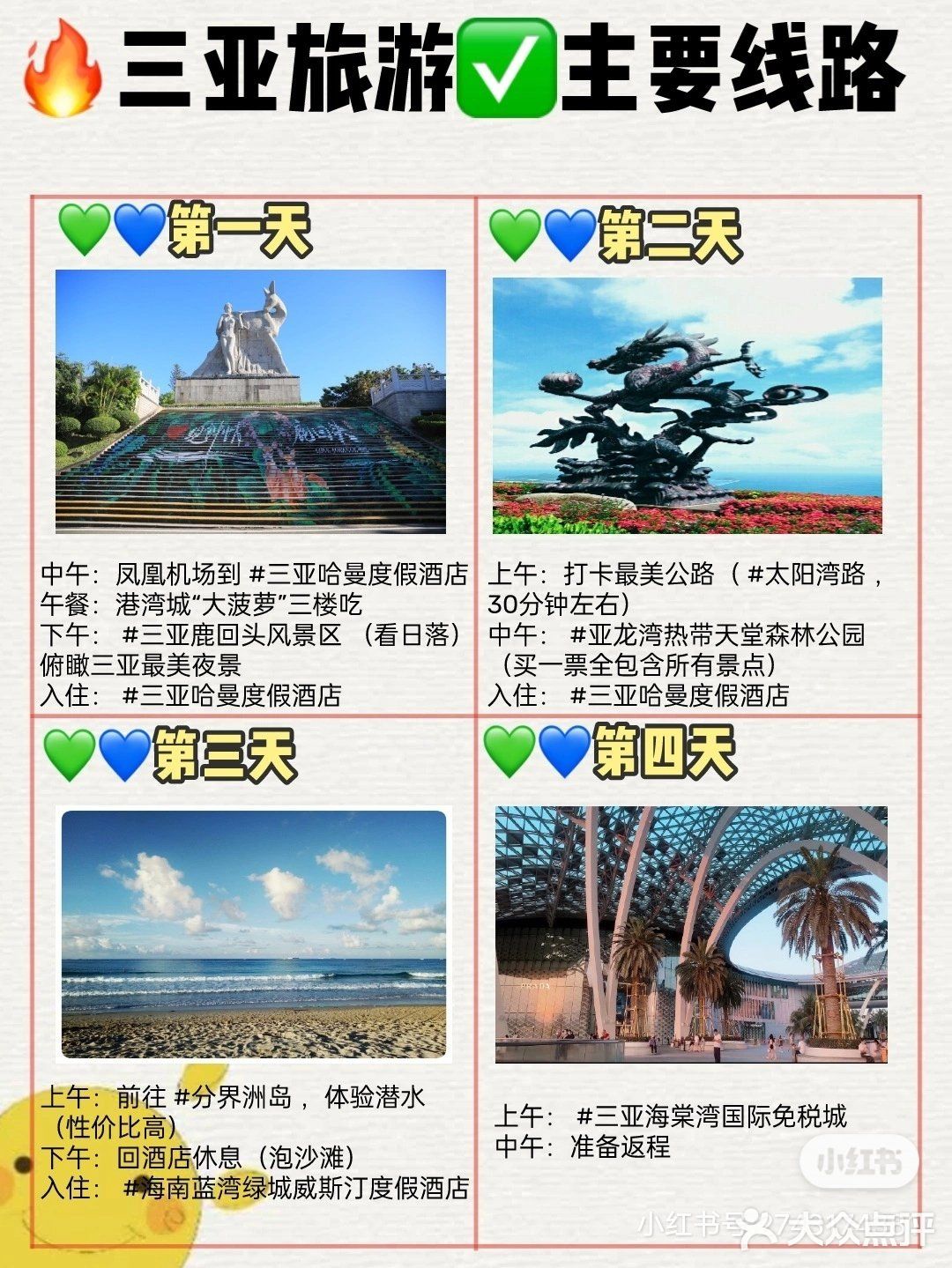 三亚旅游攻略：美食➕ 景点，怎么安排行程❓