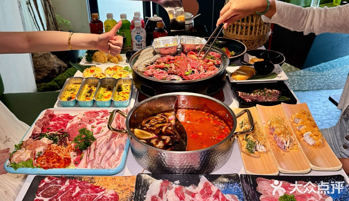 在空海，烤肉+寿喜锅，一次性畅吃太爽了