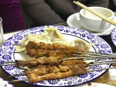 烤猪肉串-百丰园海鲜烧烤农家菜(威·至海港湾店)