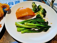 白灼嫩菜心-青岛蓝海大饭店·爱琴海自助餐厅(崂山店)