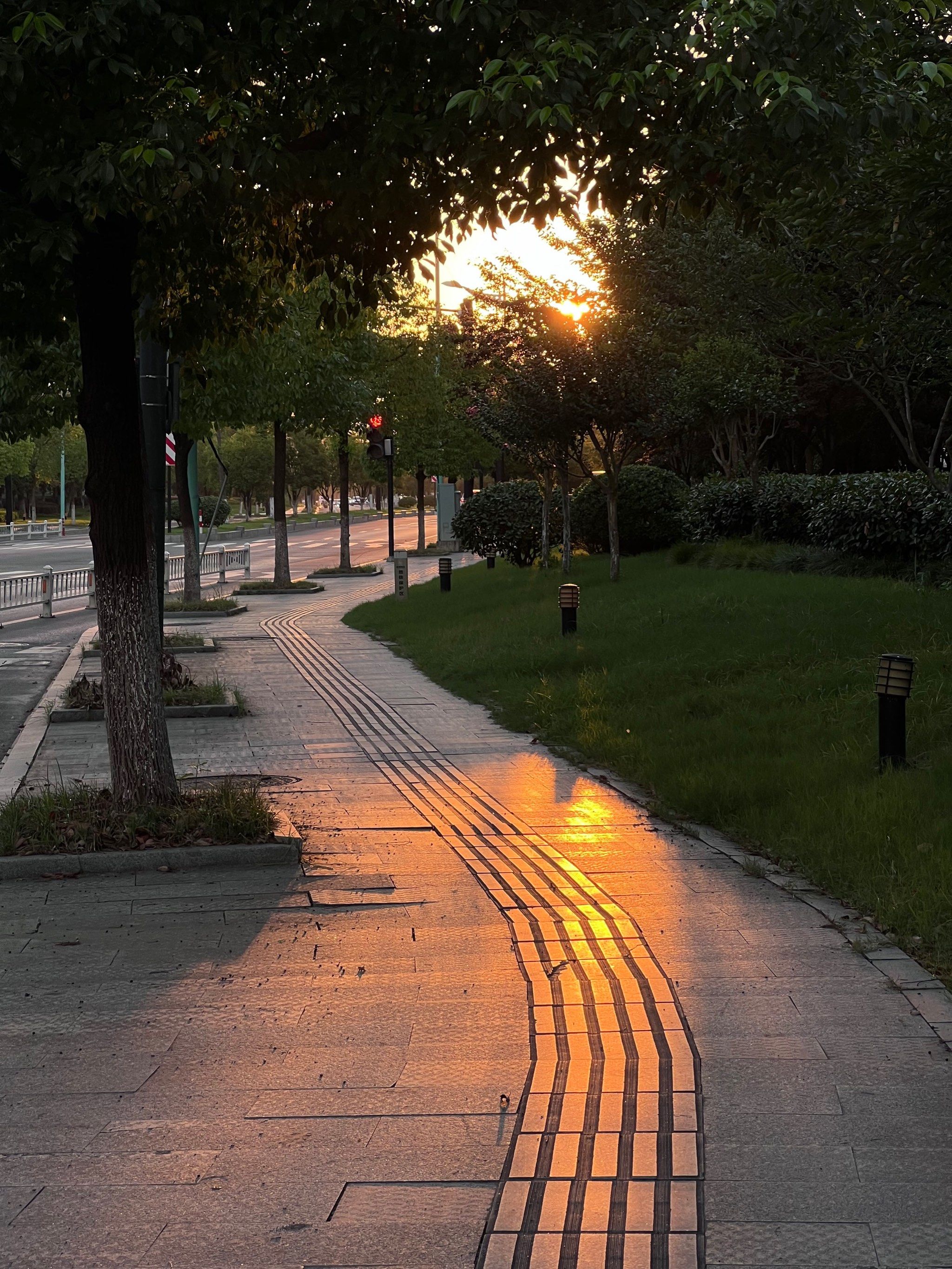 城市里的黄昏美景