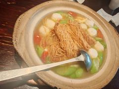 丝瓜鱼丸炖馓子-永安鱼庄·镇江菜(东吴路店)