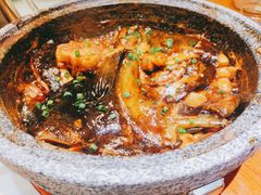 石锅碟鱼头-新海渔港·胶东海鲜家常菜·家宴(奥体中心店)